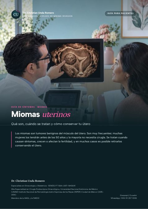 Portada de la guía Miomas uterinos