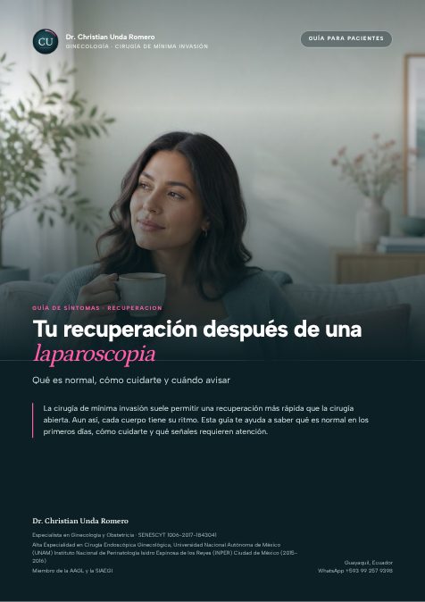 Portada de la guía Tu recuperación después de una laparoscopia